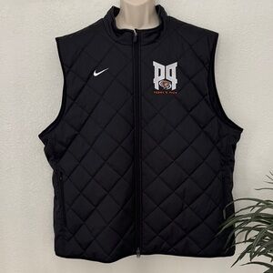 Nike Men’s Big & Tall Black Quilted Vest with Logo EUC Size 3XL